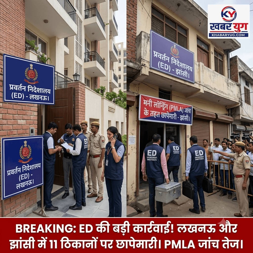 ED की कार्रवाई, लखनऊ समेत 11 स्थानों पर छापेमारी