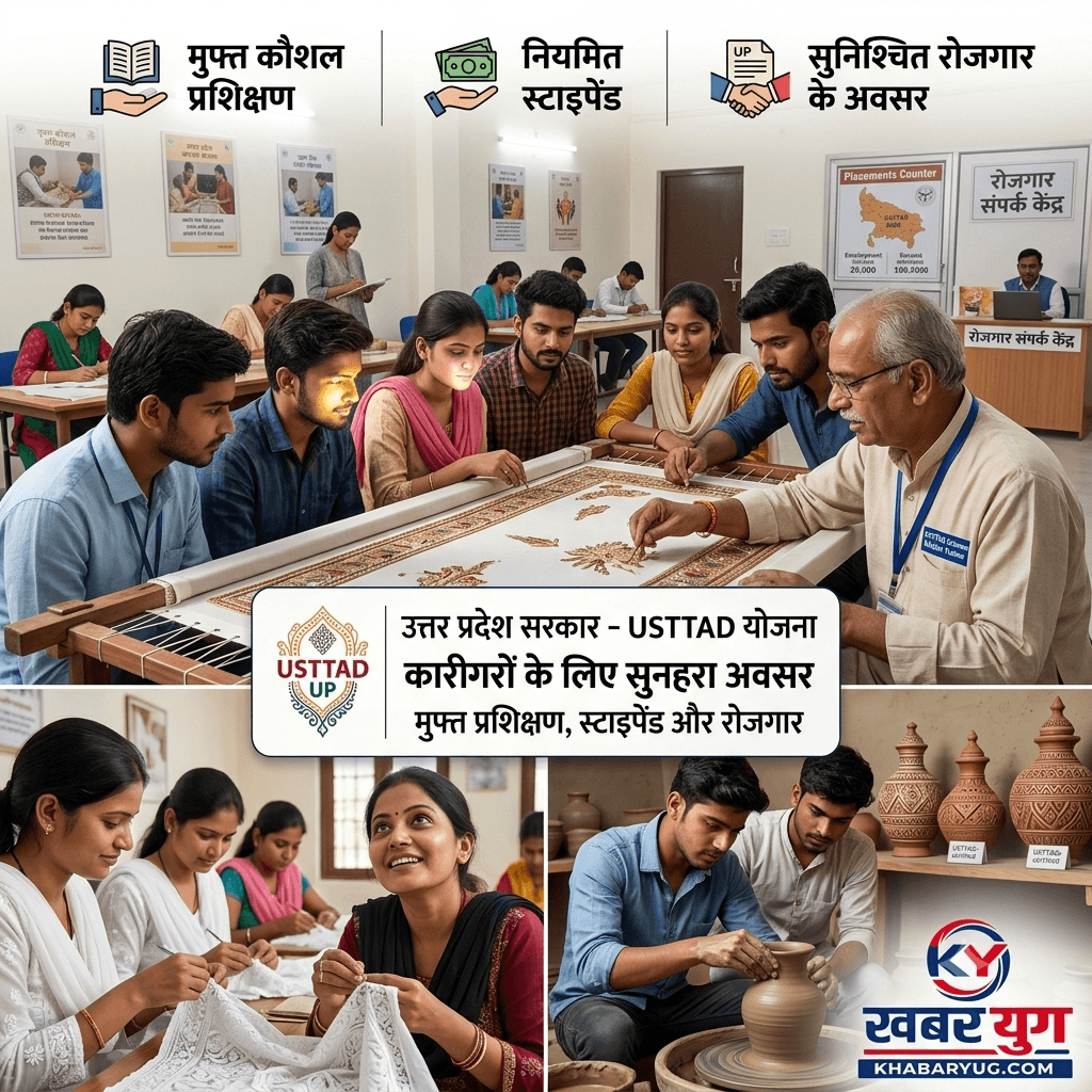 UP सरकार की USTTAD योजना: कारीगरों को मिलेगा मुफ्त प्रशिक्षण, स्टाइपेंड और रोजगार का अवसर
